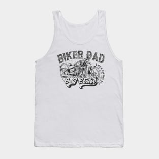 Biker Dad a Normal Dad Only Cooler | Retro White Design Tank Top